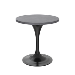 Verve 27 Round Dining Table, Black Base with Sintered Stone Grey Top