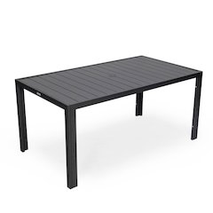 Chelsea Aluminum Outdoor 63" Dining Table in Black