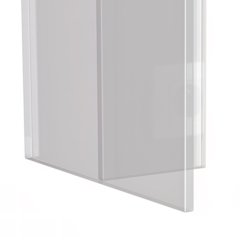 Kova Series Dining Table, Clear Base with 62" Deep Grey Sintered Stone Top