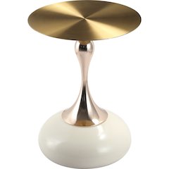 Savoy Collection Modern End Table In White