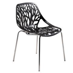Modern Asbury Dining Chair w/ Chromed Legs