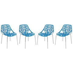 Modern Asbury Dining Chair w/ Chromed Legs