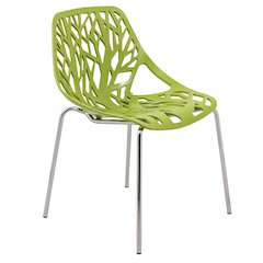 Modern Asbury Dining Chair w/ Chromed Legs