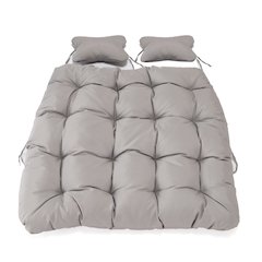 LeisureMod Wicker 2 Person Double Folding Hanging Egg Swing Cushion