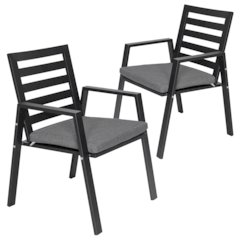 Chelsea Modern Patio Dining Armchair Set of 2