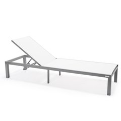 Marlin Patio Chaise Lounge Chair With Grey Aluminum Frame