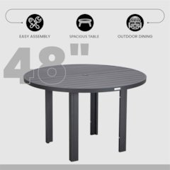 Chelsea 60″ Round Outdoor Aluminum Dining Table for Patio