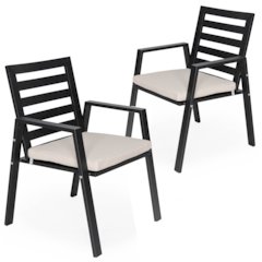 Chelsea Modern Patio Dining Armchair Set of 2