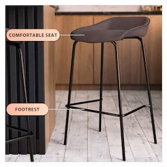 Servos Modern Barstool in Elephant Grey