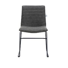 Zylar Series Office Guest Chair in Charcoal Leather