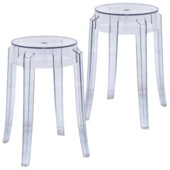 Averill Modern Plastic Dining Stool Set of 2