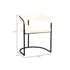 Aero Collection Modern Dining Chair in White Set of 4