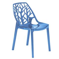 Cornelia Modern Spring Cut-Out Tree Design Stackable Dining Chair