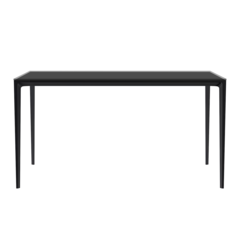 Avo Series Modern Dining Table Black Base, With 71 Clear Glass Top