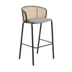 Seat and Black Powder Coated Steel Frame for Kitchen and Dining Room