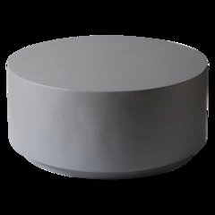 Terra Collection Fiberglass Outdoor Coffee Table In Grey