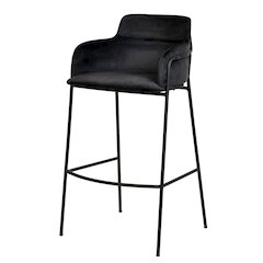 Axis Collection Modern Bar height Chair in Black