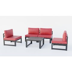 Chelsea 5-Piece Middle Patio Chairs and Coffee Table