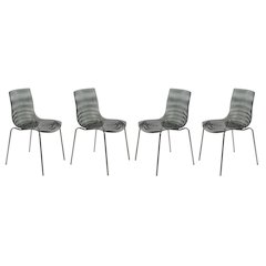 Astor Water Ripple Design Dining Chair Set of 4