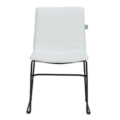 Zylar Series Office Guest Chair in White Leather