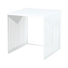 Cisco Modern Square Steel Side Table with Powder Coated Finish