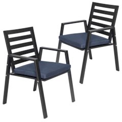 Chelsea Modern Patio Dining Armchair Set of 2