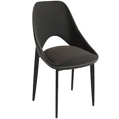Amalfi Collection Fabric Modern Dining Chair in Charcoal