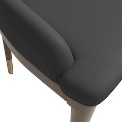 Viva Collection Modern Wooden Dining Chair in Dark Grey Set of 2