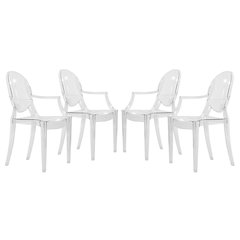 Carroll Modern Acrylic Dining Side Chair, Set of 4