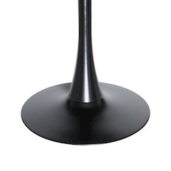 Bristol Dining table, Black Base with 27 Round Cognac Brown MDF top