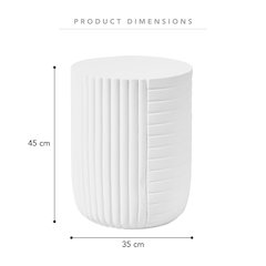 Modern Side End Table Trove Series In White