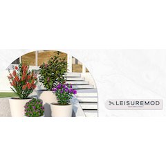 Pebble Series Poly Stone Planter 19.7." Dia 27.6" High in White