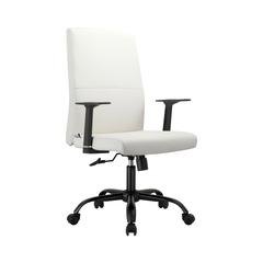 Evander Series Office Guest Chair in White Leather
