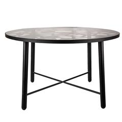 Devon Tree Design Glass Top Aluminum Base Indoor Outdoor Dining Table