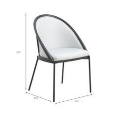 Urbane Collection Modern Dining Chair in Light Grey