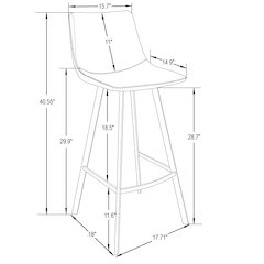 Elland - Bar stool - Light Brown - White Base