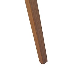 Modern Wooden Dining Chair, Walnut Frame in Taupe Klyne Collection By LeisrueMod