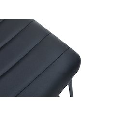 Zylar Series Office Guest Chair in Black Leather