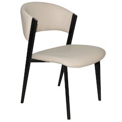 Aspen Collection Modern Dining Chair Black Frame in Light Grey