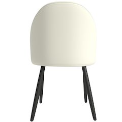 Paradiso Collection Modern Dining Seat in Toupe, with Green Fabric Seat Set of 2