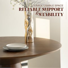 Fynix Collection Modern Dining Table In walnut