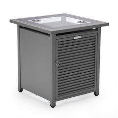 Walbrooke Grey Patio Square Tank Holder with Slats Design in Grey