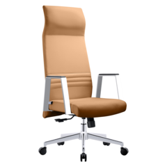 Aleen High-Back Office Chair in Upholstered Leather