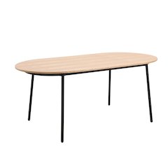 Tule Modern 71" Oval Dining Table in Natural Wood