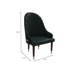 Elara Collection Wooden Dining Chair in Two-Tone Green Set of 4