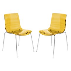 Astor Water Ripple Design Dining Chair Set of 2