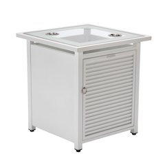 Walbrooke White Patio Square Tank Holder with Slats Design in White