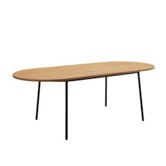 Tule Modern 83" Oval Dining Table in Natural Wood