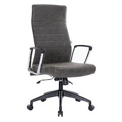 Hilton Leather Office Chair in Charcoal