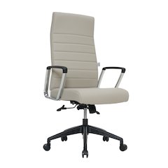 Hilton Modern High-Back Leather Office Chair